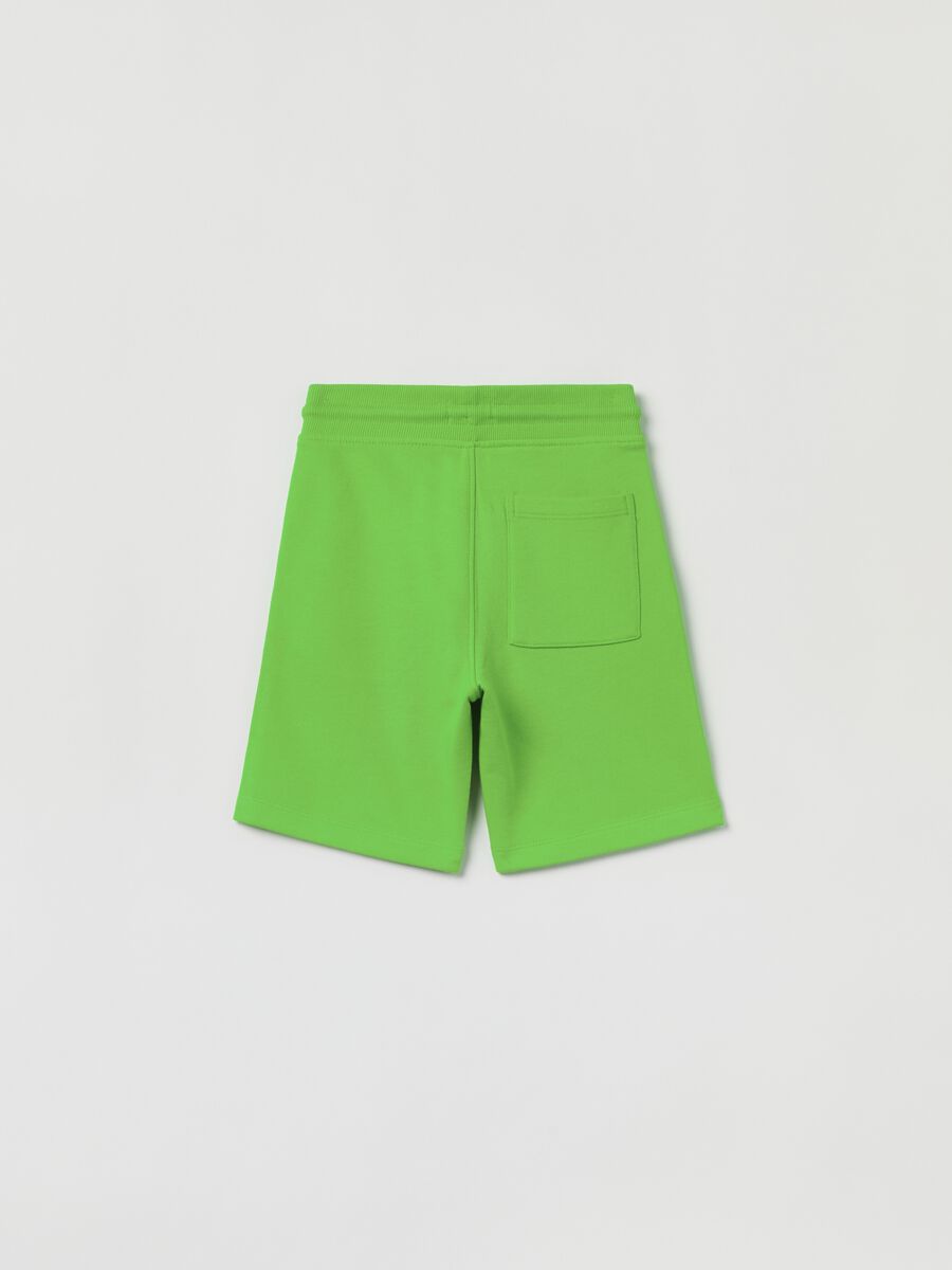 Fitness shorts in cotton with drawstring_1
