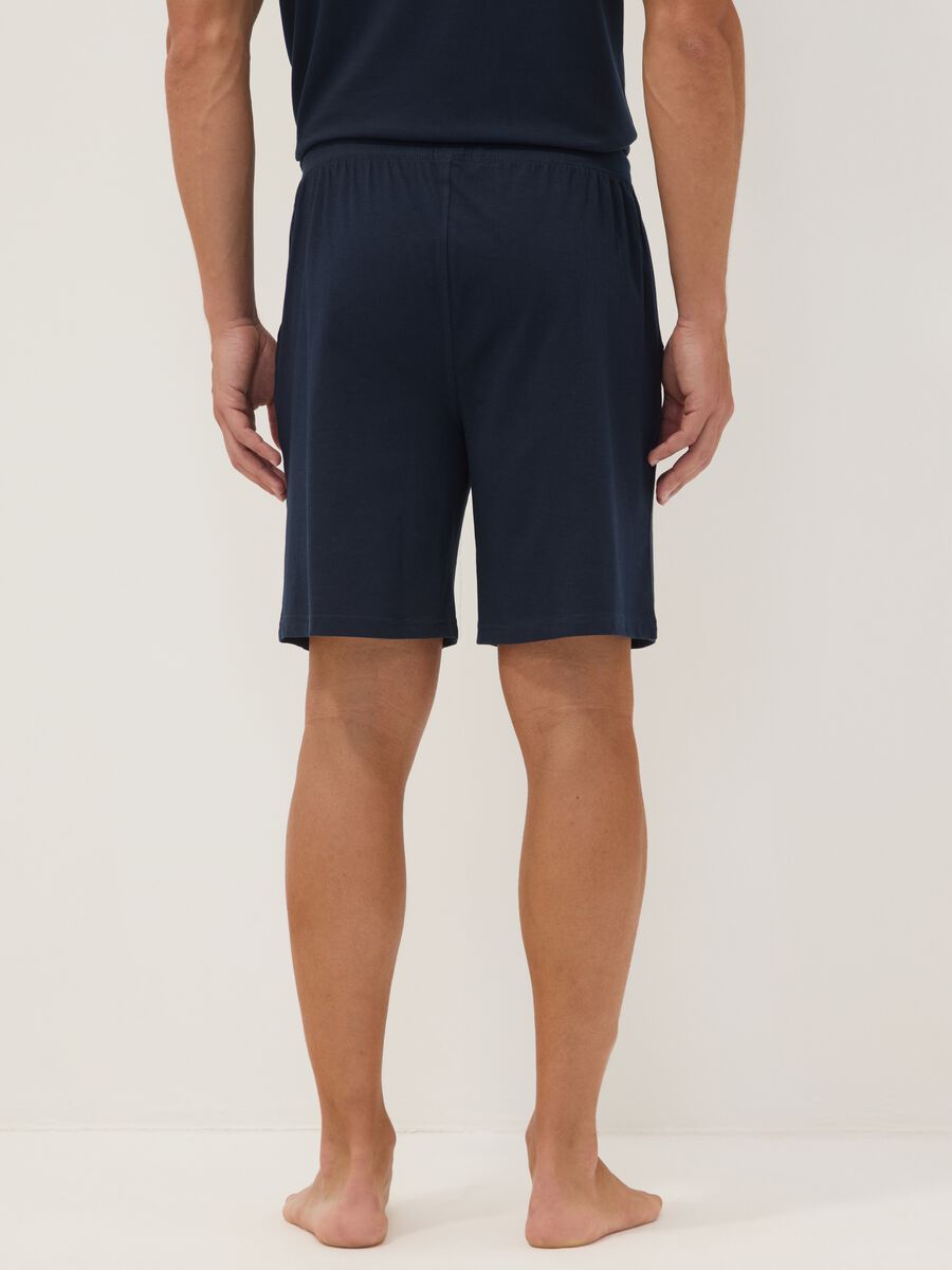 Blaue Pyjamashorts aus Bio-Baumwolle_2