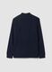 Blue stretch-fabric top with high neck_2