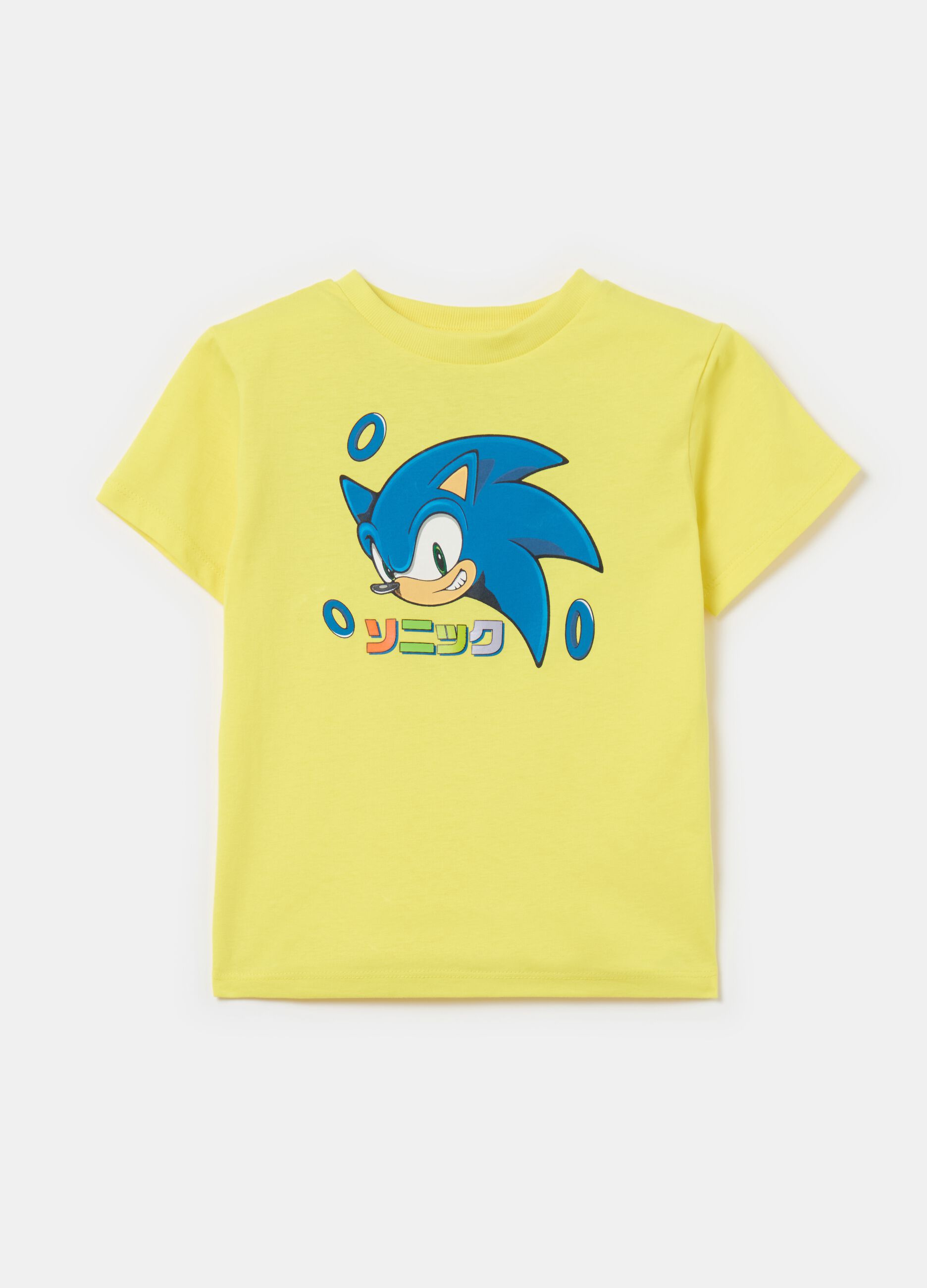 Cotton T-shirt with Sonic™ print