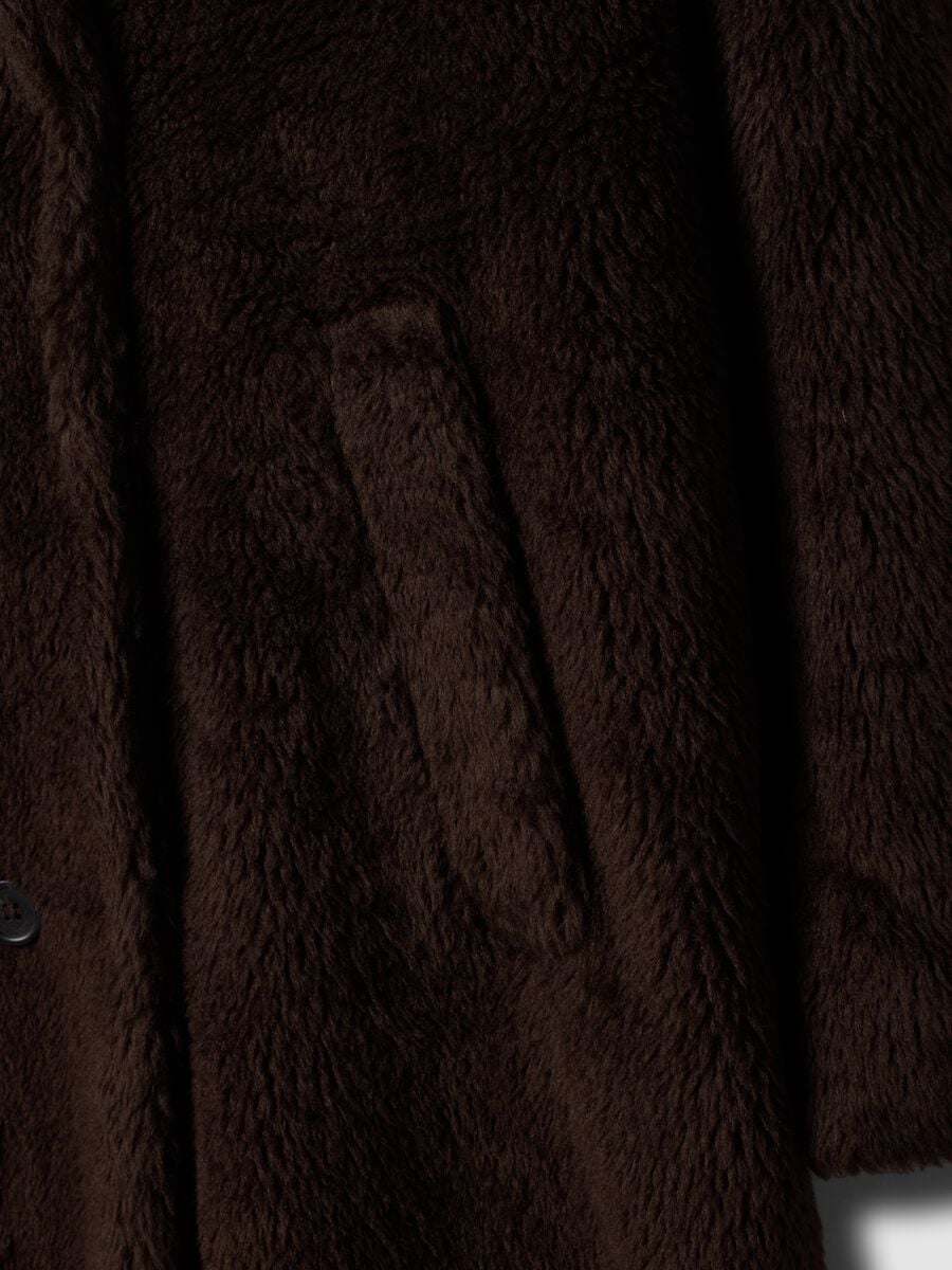 Brown wool-blend teddy coat with oversized fit_2