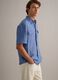 Men's blue shirt in linen and cotton blend_0