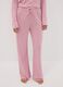 Pink pure viscose pyjama trousers with drawstring, regular fit_1