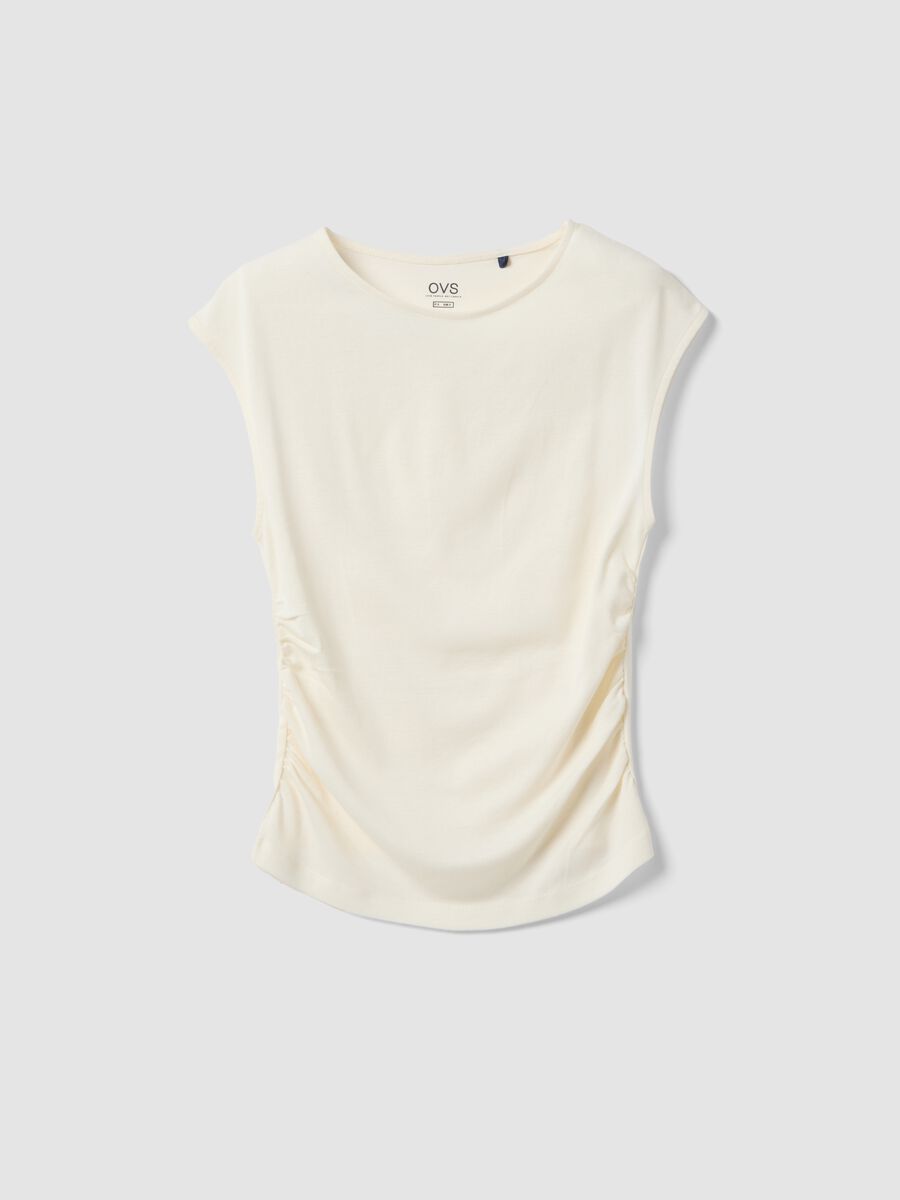 White pure cotton regular fit tank top_4