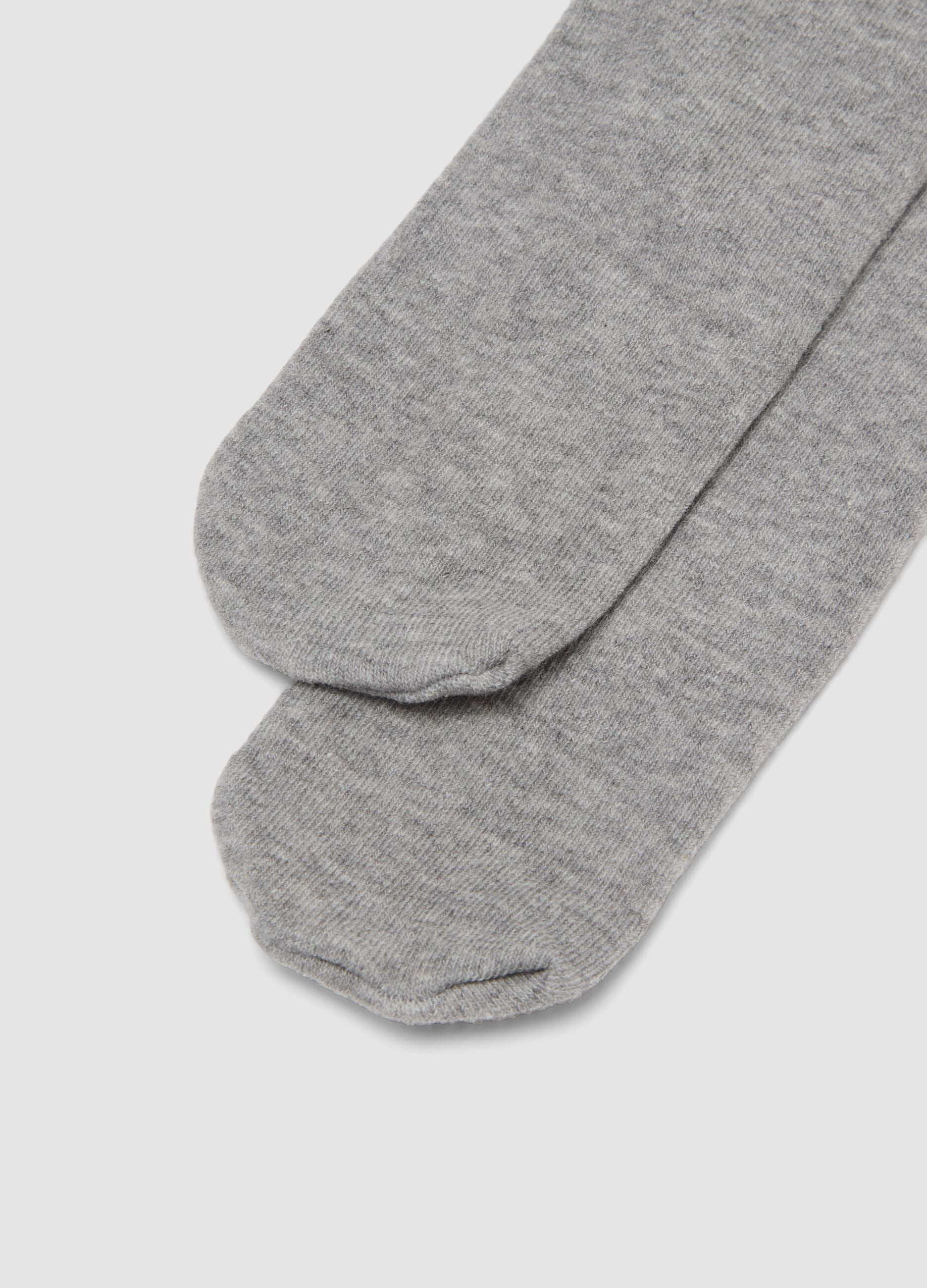 Collant grigio melange in cotone organico elasticizzato