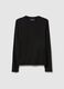Black crew-neck long sleeve regular fit top_4