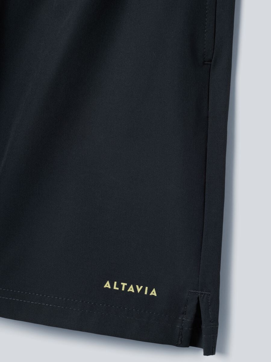 Black ALTAVIA COURT sports shorts in stretchy technical fabric for boys_6