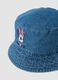 Cappello denim blu in puro cotone da bimba con Minnie_2