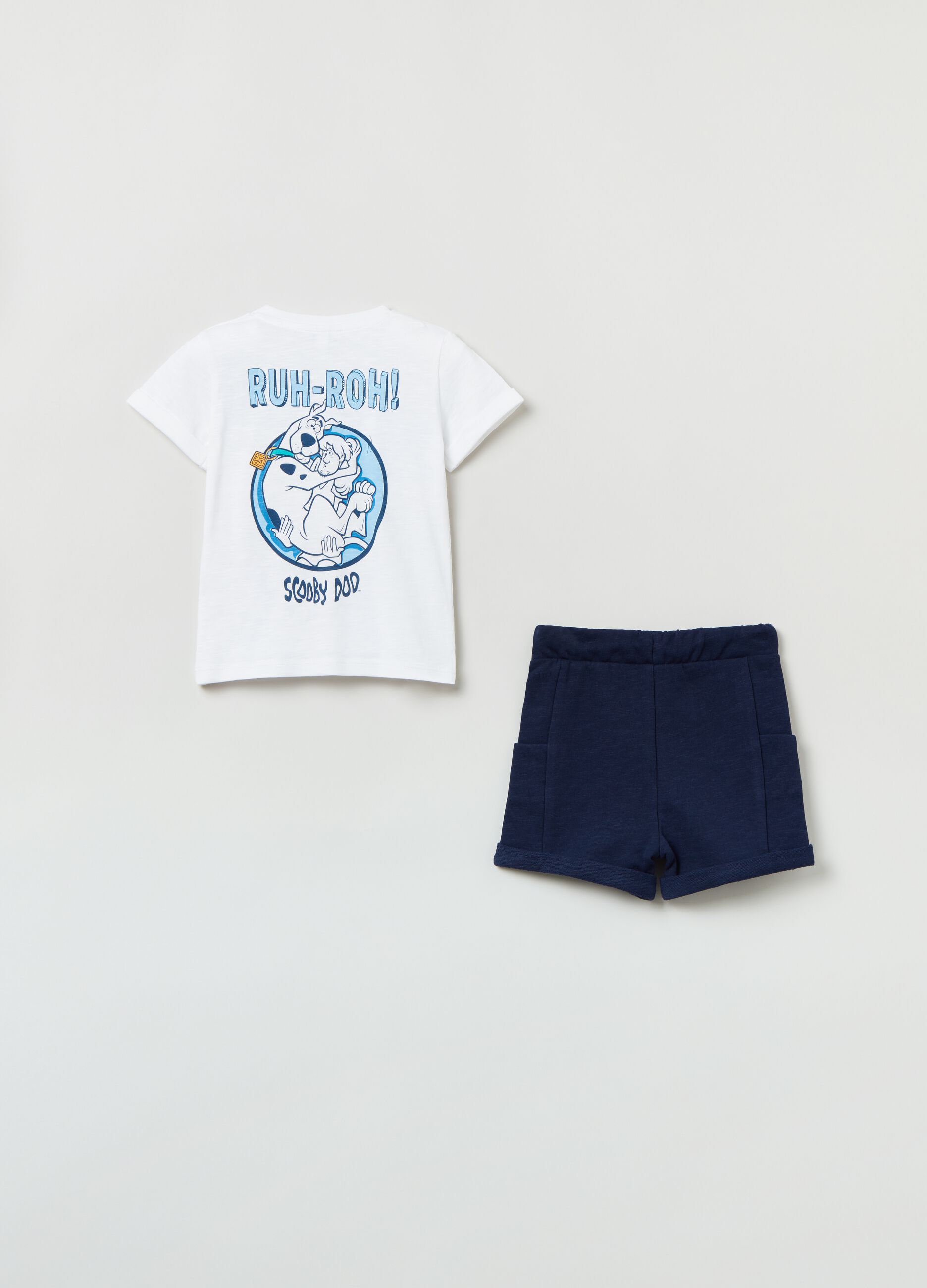 T-shirt and shorts set with Scooby-Doo print
