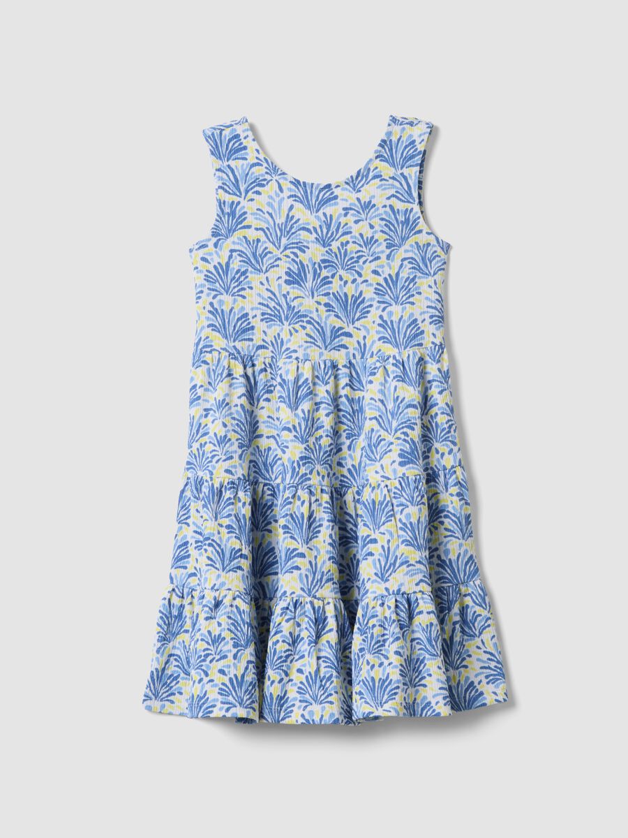 Light blue stretch dress with all-over print_0