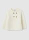 White cotton baby coat in regular fit_0