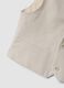 Beige tailored stretch-cotton waistcoat for boys, regular fit_3
