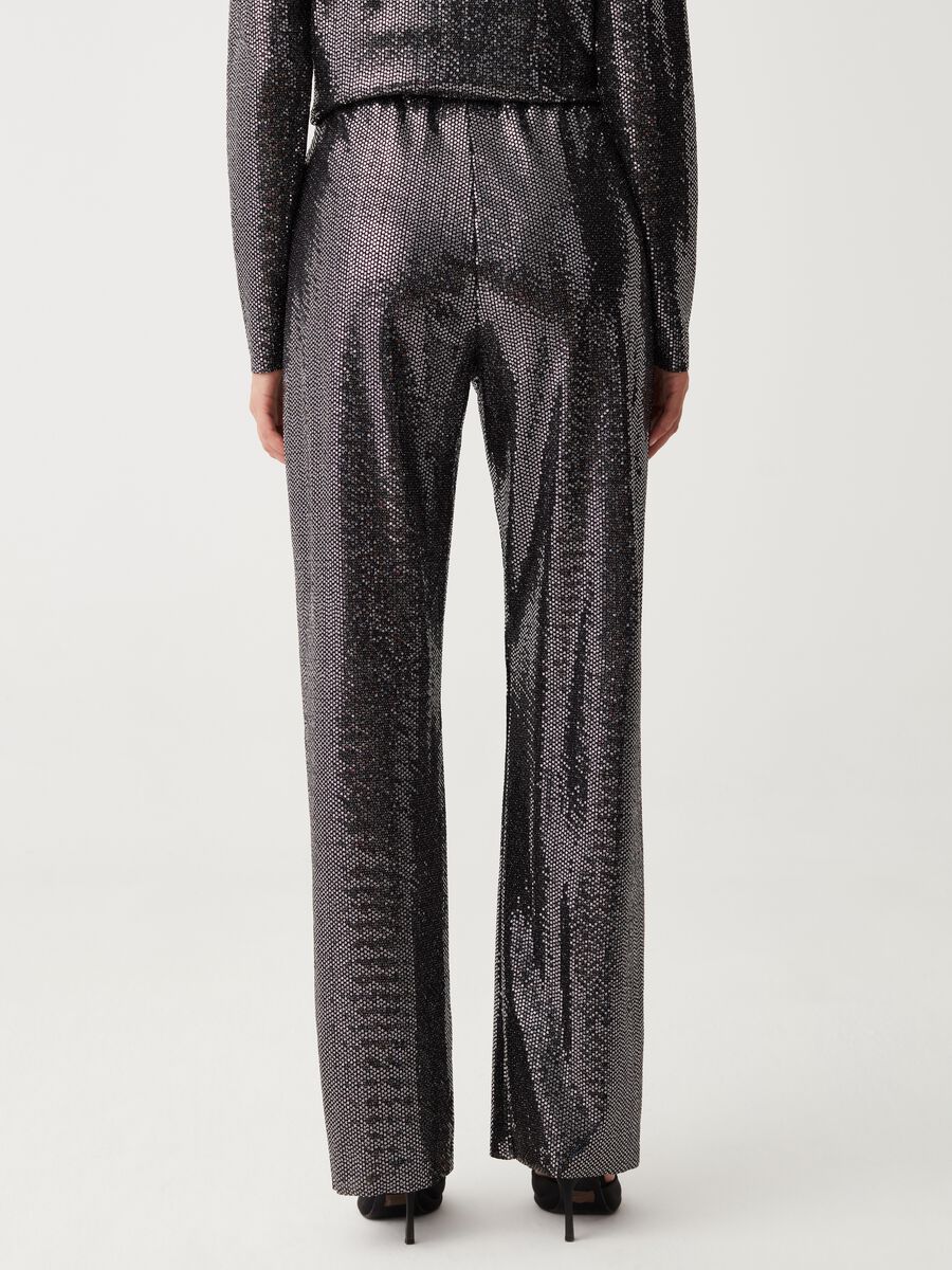 Palazzo trousers with lurex sparkles_2