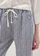 Blue striped pure cotton regular-fit trousers_3