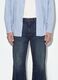 Jeans denim blu in puro cotone flare fit_3