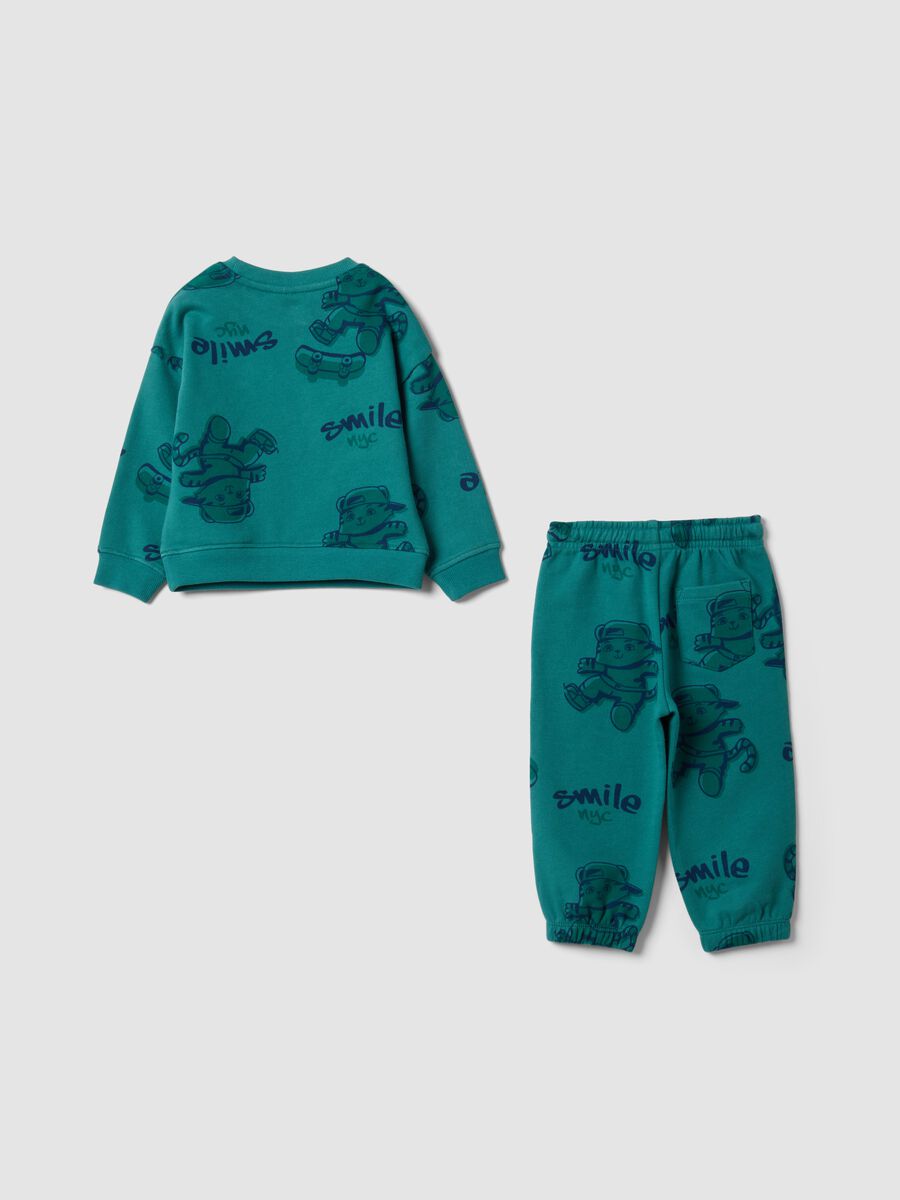 Conjunto de ch&aacute;ndal verde de algod&oacute;n puro para beb&eacute; ni&ntilde;o_1