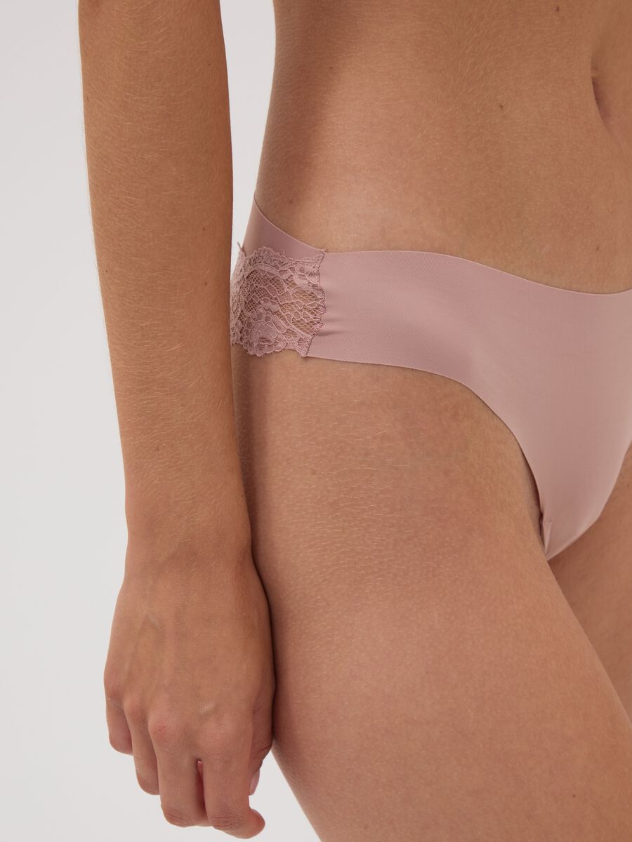 Rosa Brazilian-Slip aus elastischer Mikrofaser mit Spitze_3