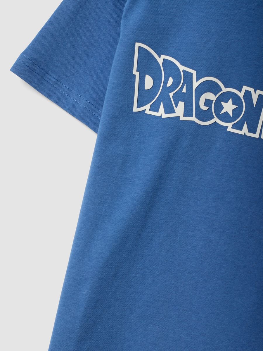 Blaue Oversize-T-Shirt aus reiner Baumwolle mit Rundhals und Dragon Ball Print f&uuml;r Jungen_3