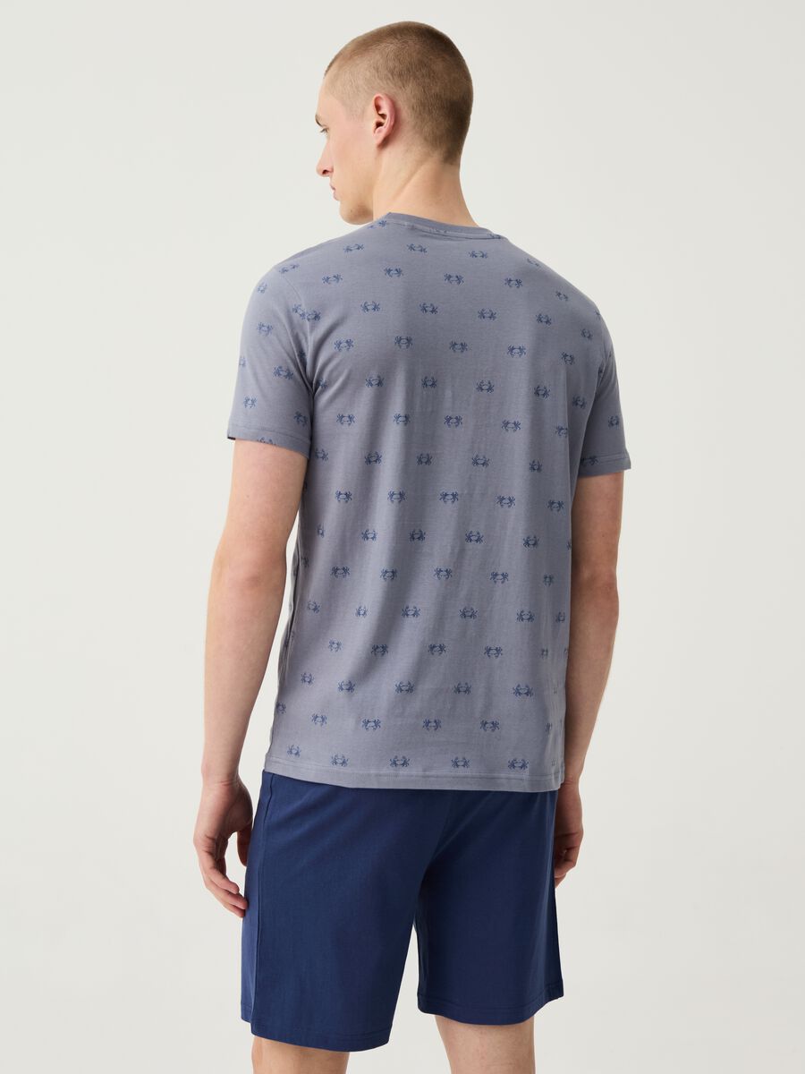 Short pyjamas with crab print_2