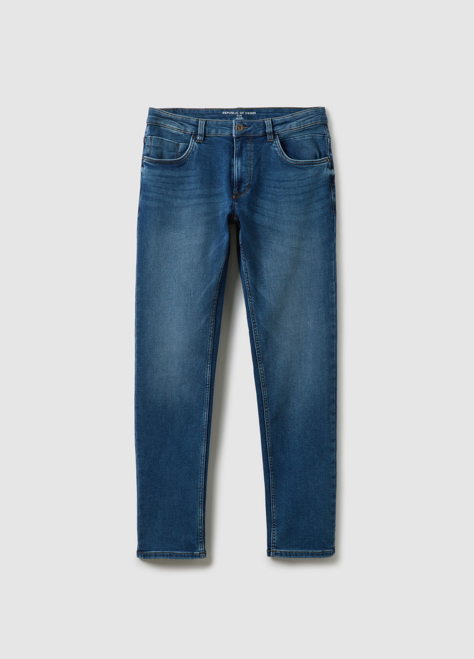 Slim fit blue denim jeans