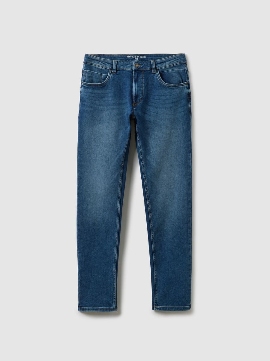Vaqueros slim fit de denim azul_4