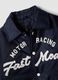 Giubbotto blu college con zip e stampa racing_1