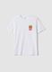 White pure cotton T-shirt with embroidery_0