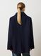 Blue wool blend regular fit coat with buttons and pockets_3