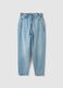 Blue pure cotton baggy trousers_4