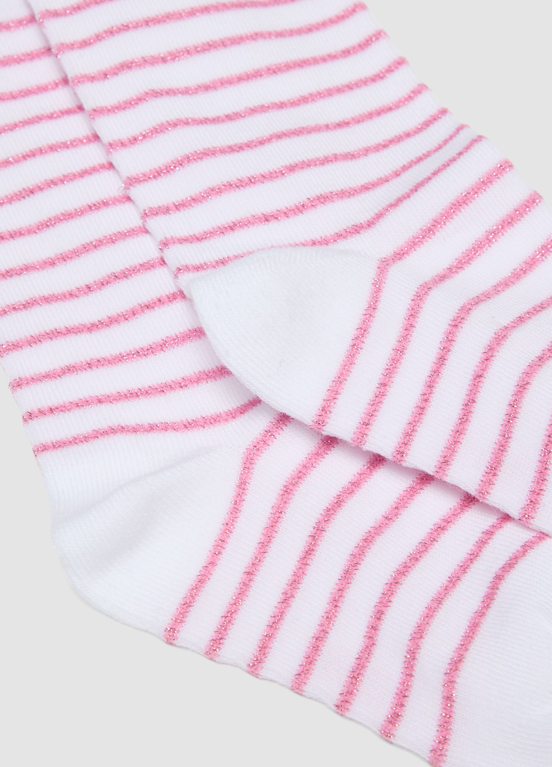 Tripack di calze midi rosa in cotone organico elasticizzato