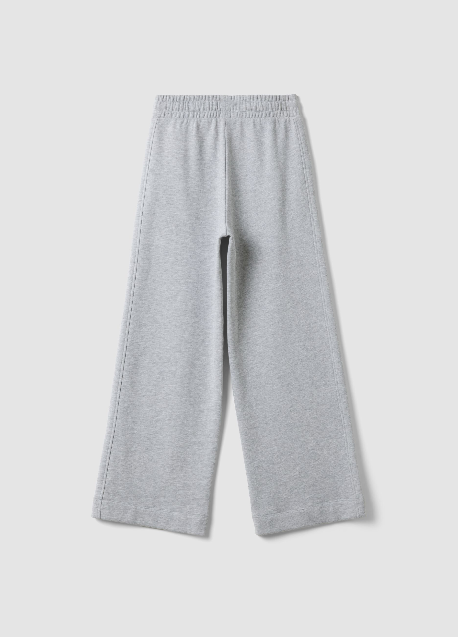 Pantaloni grigi culotte in puro cotone organico per ragazza