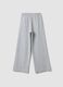 Pantaloni grigi culotte in puro cotone organico per ragazza_1
