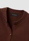 Cardigan marrone in puro cotone con bottoni regular fit_1
