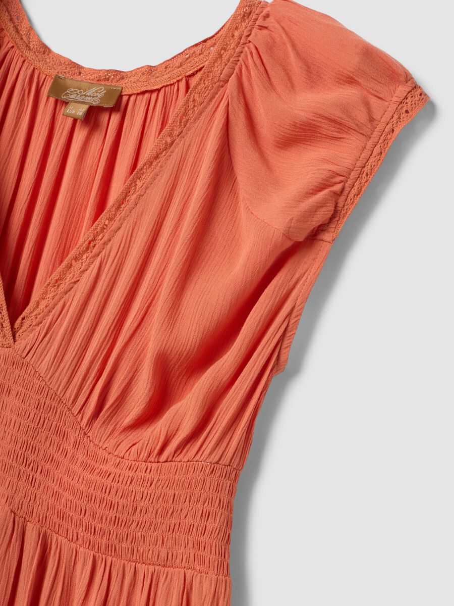 Orange Maternity Dress in Pure Viscose_5