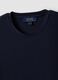 T-shirt blu girocollo in viscosa e lana elasticizzata regular fit_5