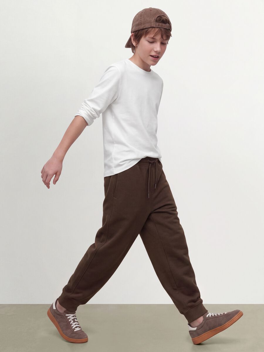 Optic white crew-neck T-shirt in pure organic cotton_1