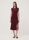 Rotes Midikleid aus Stretchmaterial, Slim Fit_0