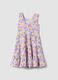 Rosa Kleid aus Stretchstoff mit Volants_1