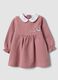Vestido rosa em algod&atilde;o org&acirc;nico puro com bordado Aristogatos para beb&eacute; menina_0