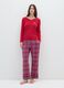 Multicoloured check flannel pyjama trousers - regular fit_0
