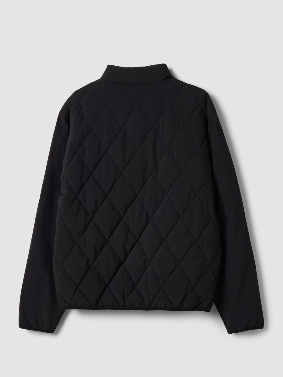 Black stretch-fabric zip jacket_2