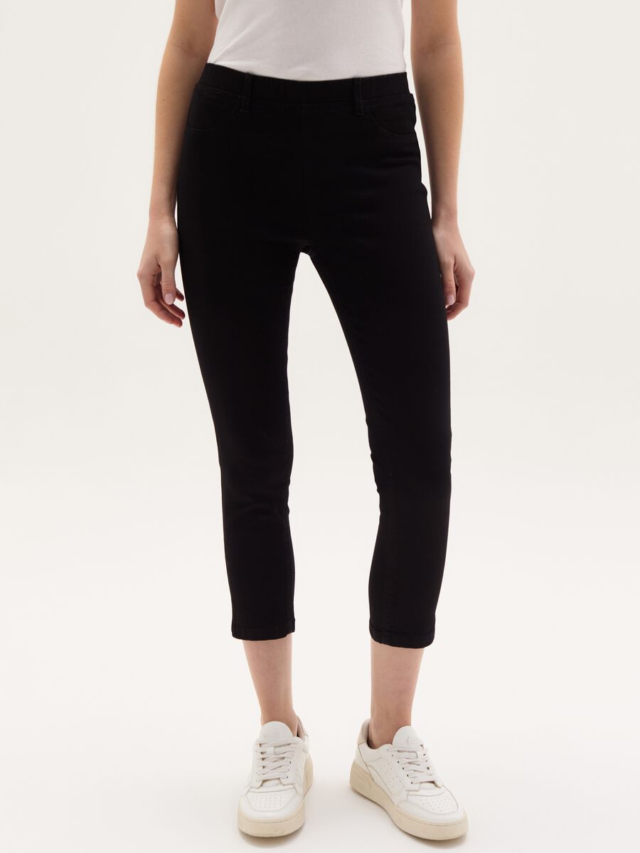 Jeggings crop skinny fit con spacchetti_1