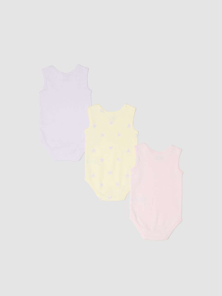 Newborn Multicolour Pure Cotton Bodysuit Tripack_1