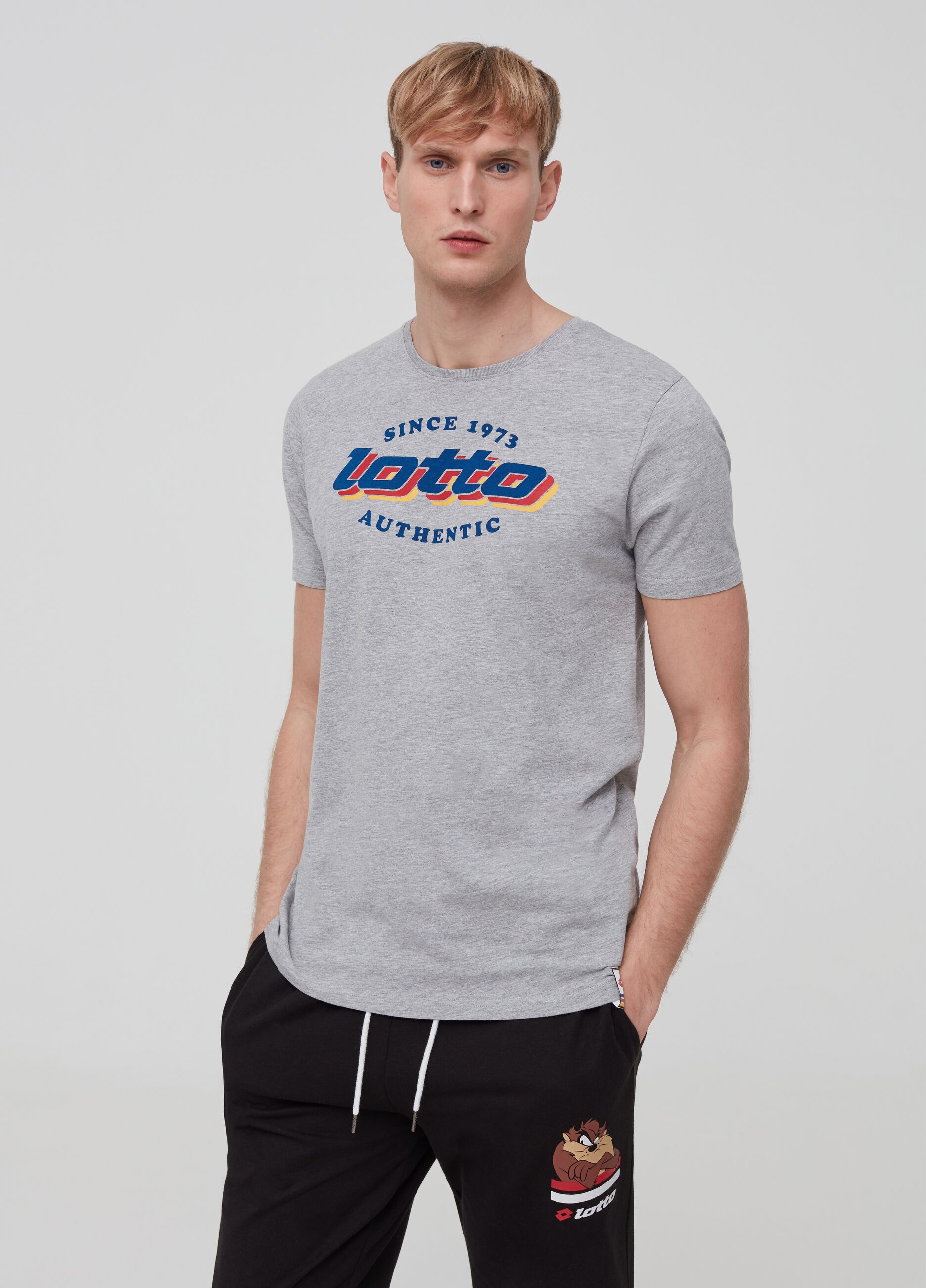 T-shirt mélange stampa Lotto