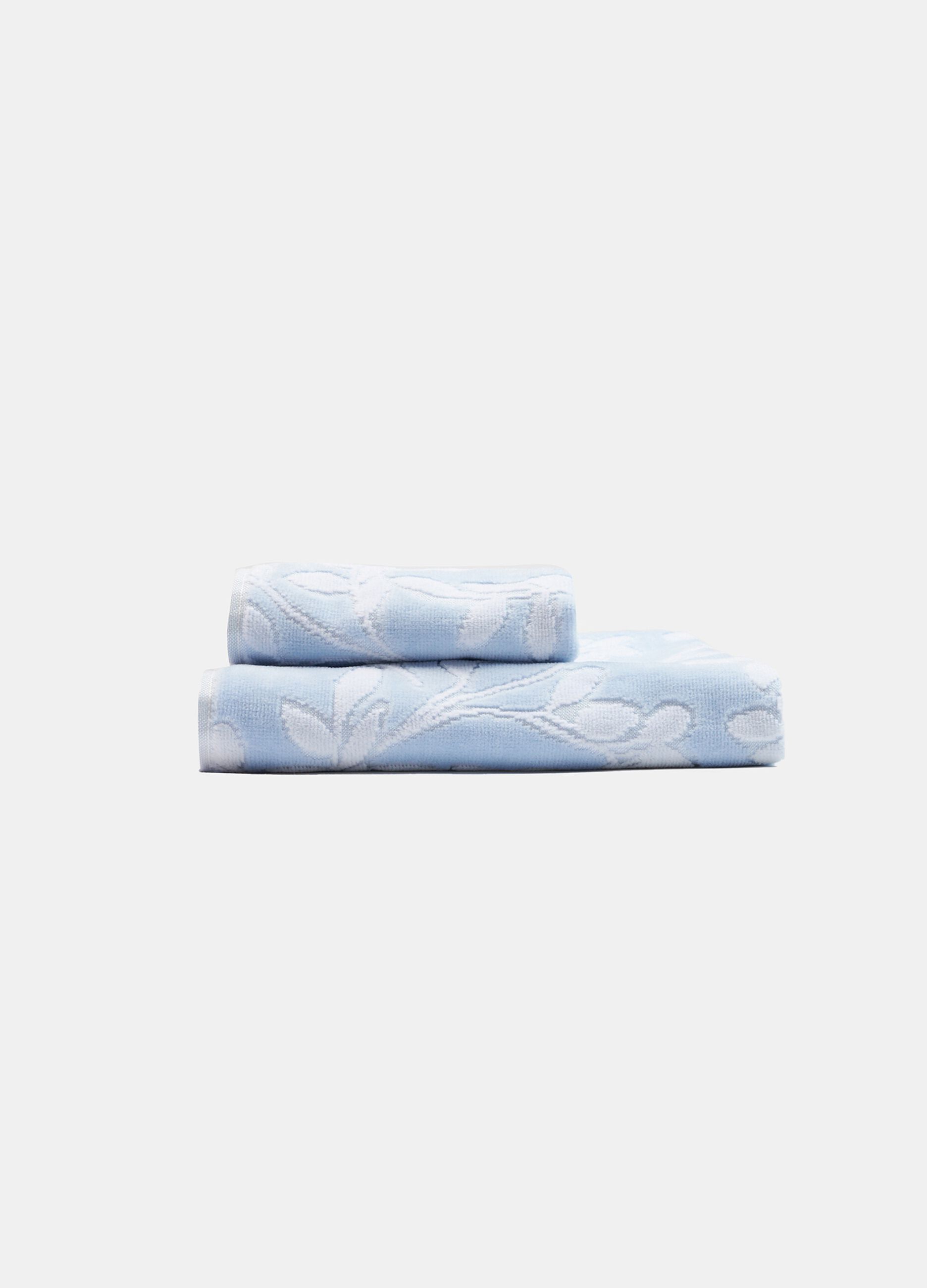 Asciugamano ospiti in ciniglia di cotone Made in Portogallo