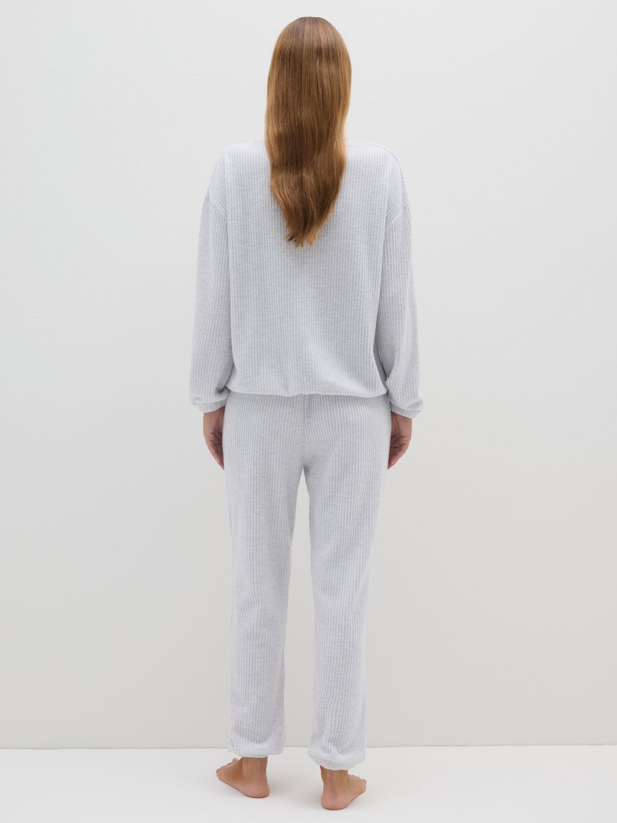 Grey stretch fabric pyjama with regular fit_2