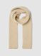 Beige ribbed knit scarf_0