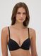 Black padded organic cotton bra_0