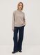 Beige viscose-blend ribbed high-neck jumper, regular fit_1