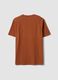 T-shirt marrone in puro cotone organico jersey regular fit_1